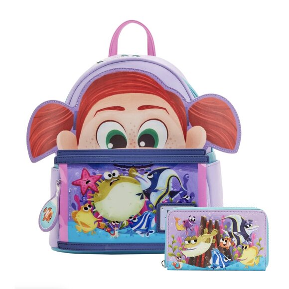 Loungefly Pixar Moments Finding Nemo Darla Mini Backpack and Wallet main image 8